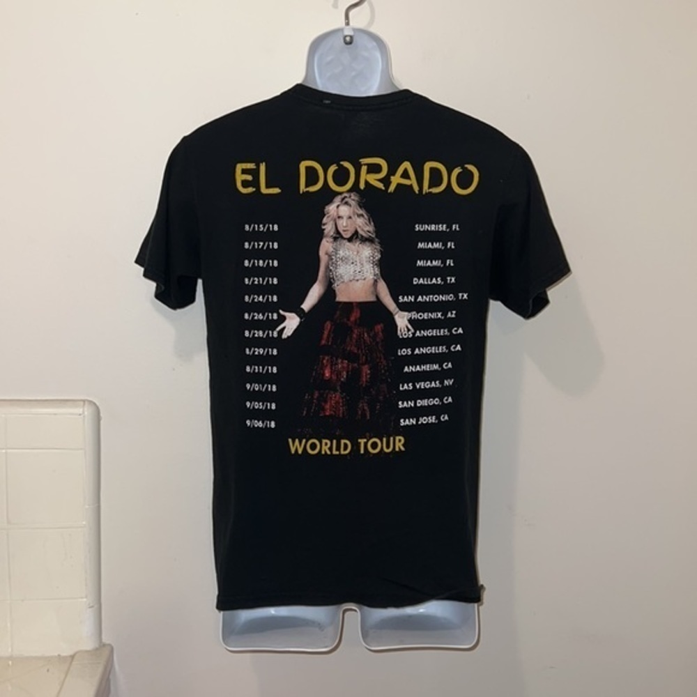 Unisex Shakira 2018 El Dorado World Tour Distressed Graphic Tee - Picture 7 of 12